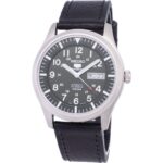 Seiko 5 Sports Automatic Black Leather SNZG09K1-var-LS8 100M Men's Watch