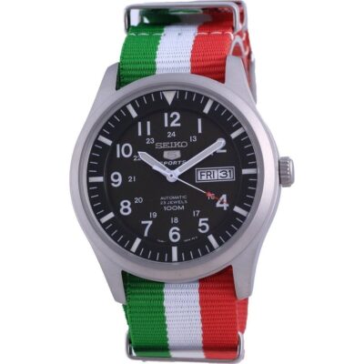 Seiko 5 Sports Military Automatic Polyester SNZG09K1-var-NATO23 100M Men's Watch