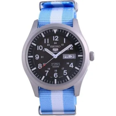 Seiko 5 Sports Military Automatic Polyester SNZG09K1-var-NATO24 100M Men's Watch
