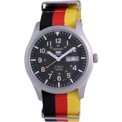 Seiko 5 Sports Military Automatic Polyester SNZG09K1-var-NATO26 100M Men's Watch