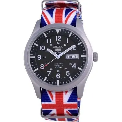Seiko 5 Sports Military Automatic Polyester SNZG09K1-var-NATO28 100M Men's Watch