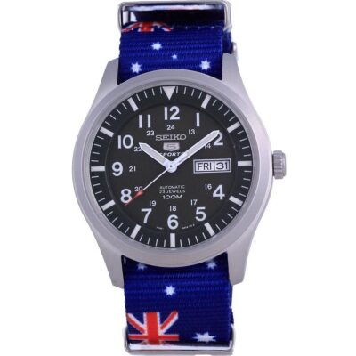 Seiko 5 Sports Military Automatic Polyester SNZG09K1-var-NATO30 100M Men's Watch