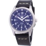 Seiko 5 Sports SNZG11J1-var-LS14 Automatic Black Leather Strap Men's Watch