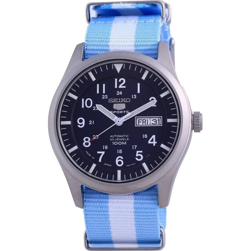 Seiko 5 Sports Automatic Polyester SNZG11J1-var-NATO24 100M Men's Watch