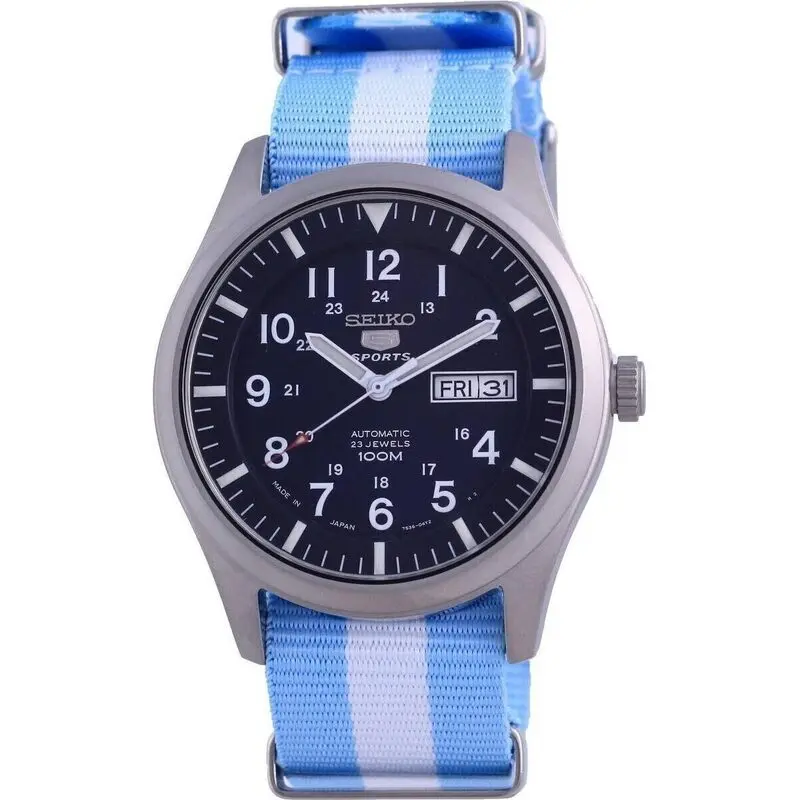 Seiko 5 Sports Automatic Polyester SNZG11J1-var-NATO24 100M Men's Watch