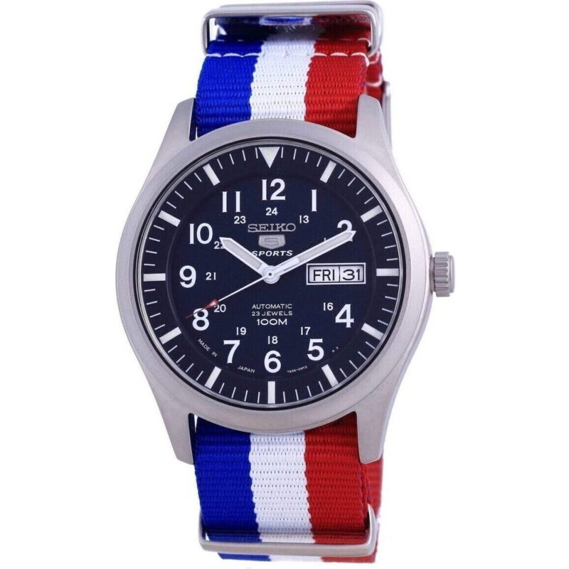 Seiko 5 Sports Automatic Polyester SNZG11J1-var-NATO25 100M Men's Watch