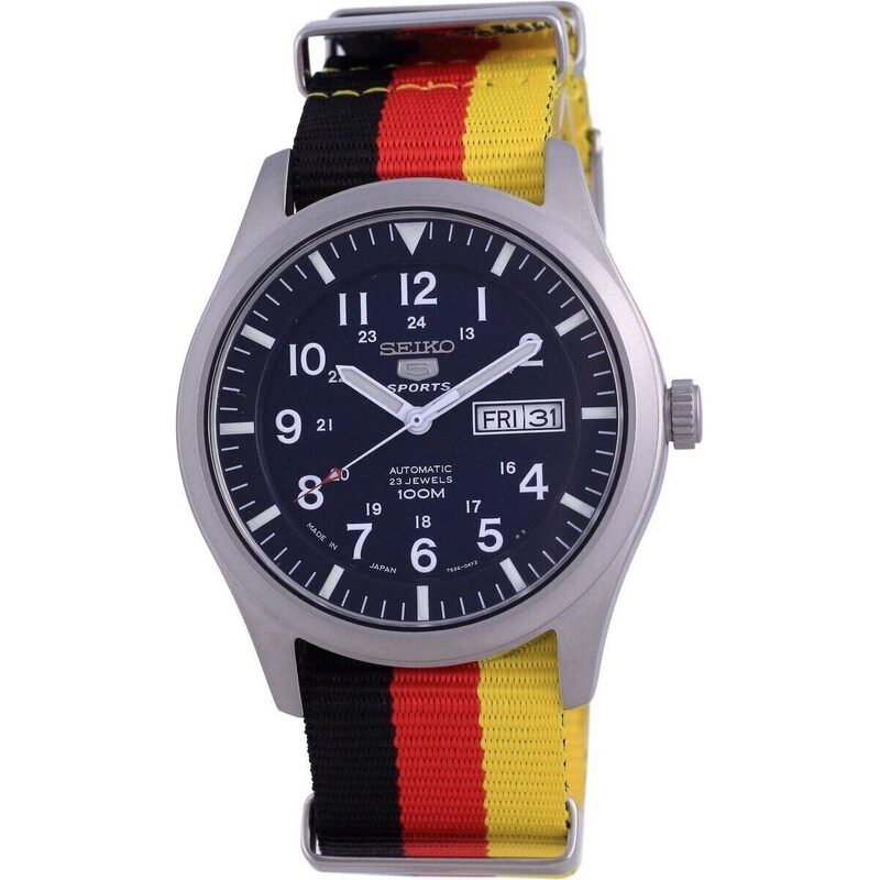 Seiko 5 Sports Automatic Polyester SNZG11J1-var-NATO26 100M Men's Watch