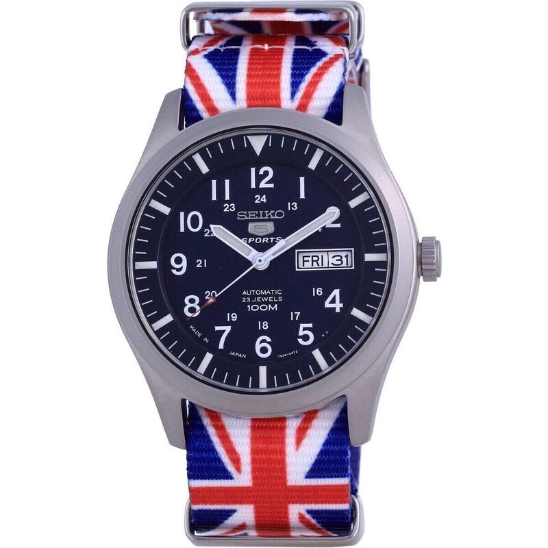 Seiko 5 Sports Automatic Polyester SNZG11J1-var-NATO28 100M Men's Watch