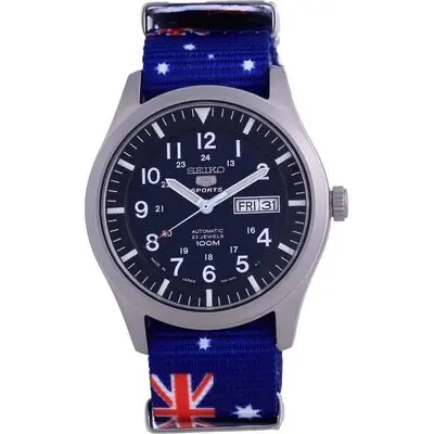 Seiko 5 Sports Automatic Polyester SNZG11J1-var-NATO30 100M Men's Watch