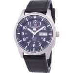 Seiko 5 Sports Automatic Black Leather SNZG11K1-var-LS8 100M Men's Watch