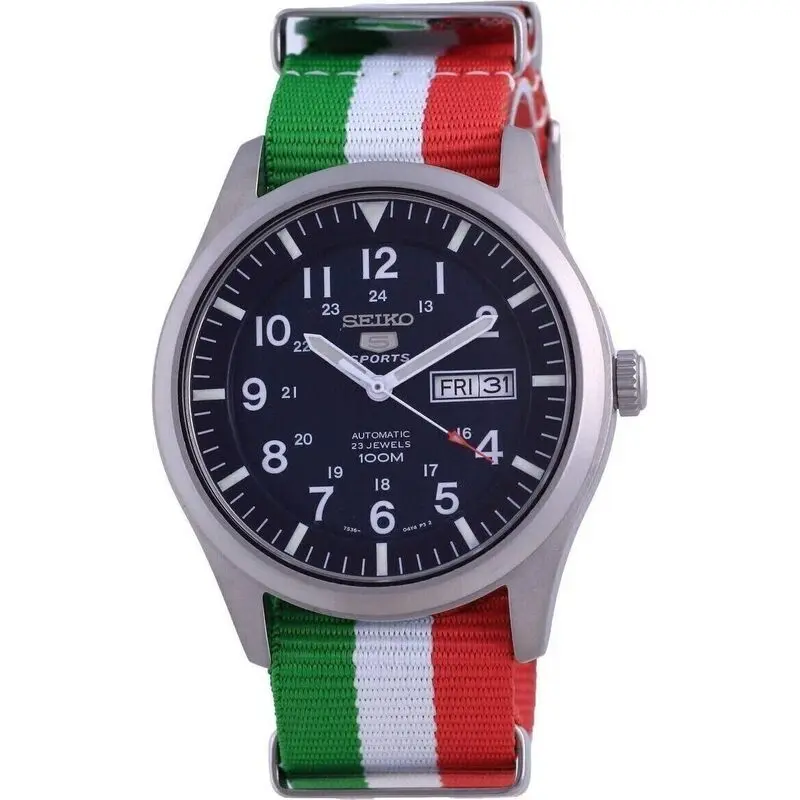 Seiko 5 Sports Automatic Polyester SNZG11K1-var-NATO23 100M Men's Watch