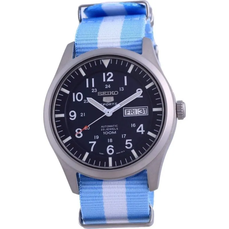 Seiko 5 Sports Automatic Polyester SNZG11K1-var-NATO24 100M Men's Watch
