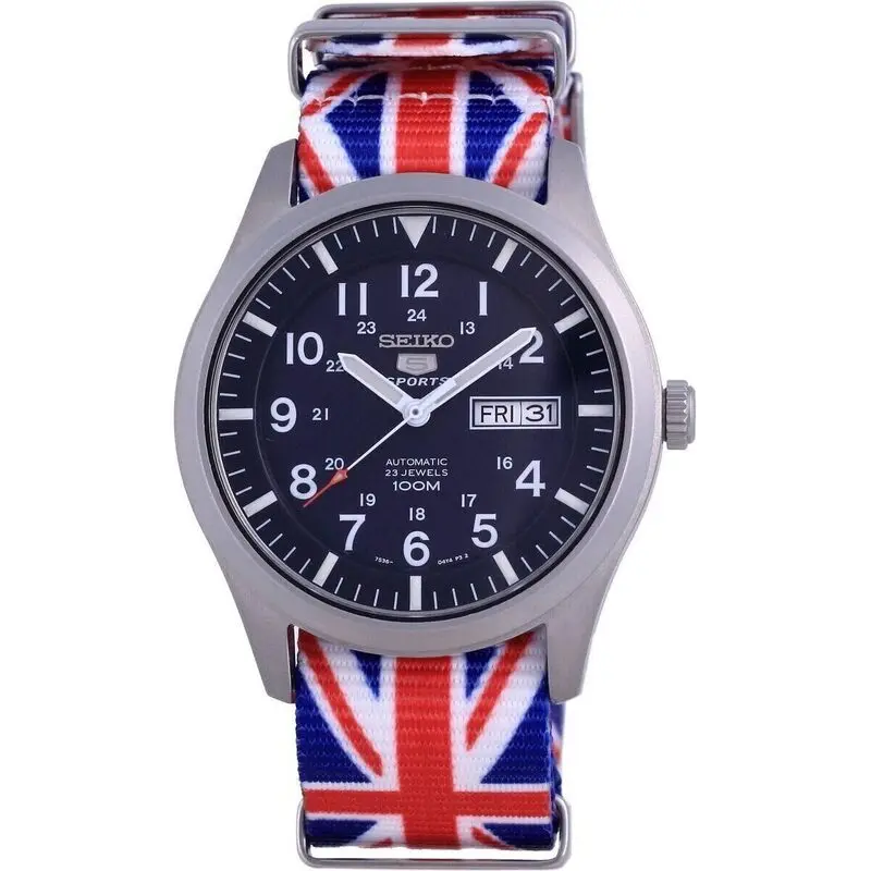 Seiko 5 Sports Automatic Polyester SNZG11K1-var-NATO28 100M Men's Watch