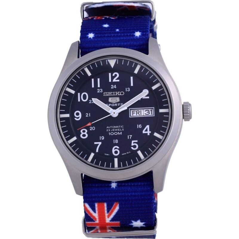 Seiko 5 Sports Automatic Polyester SNZG11K1-var-NATO30 100M Men's Watch