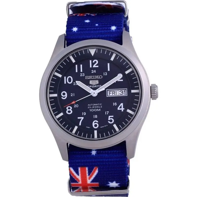 Seiko 5 Sports Automatic Polyester SNZG11K1-var-NATO30 100M Men's Watch