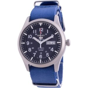 Seiko 5 Sports Blue Dial Automatic SNZG11K1-var-NATO8 100M Men's Watch