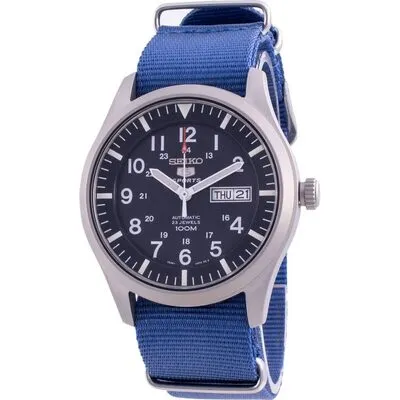 Seiko 5 Sports Blue Dial Automatic SNZG11K1-var-NATO8 100M Men's Watch