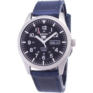 Seiko 5 Sports SNZG15K1-var-LS13 Automatic Dark Blue Leather Strap Men's Watch