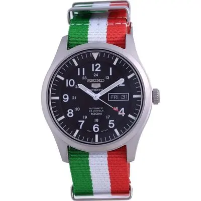 Seiko 5 Sports Automatic Polyester SNZG15K1-var-NATO23 100M Men’s Watch