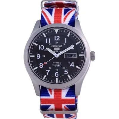 Seiko 5 Sports Automatic Polyester SNZG15K1-var-NATO28 100M Men’s Watch