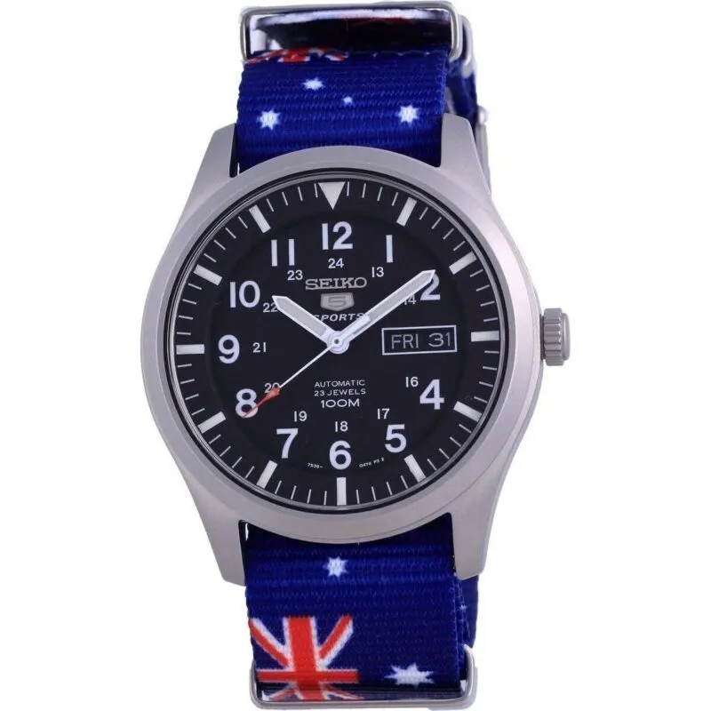 Seiko 5 Sports Automatic Polyester SNZG15K1-var-NATO30 100M Men’s Watch