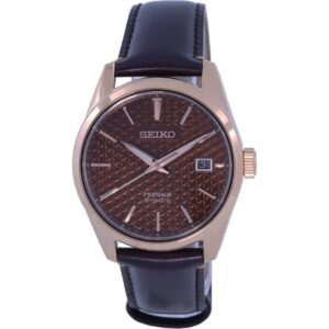Seiko Presage Sharp Edge Brown Dial Automatic SPB170 SPB170J1 SPB170J 100M Men's Watch