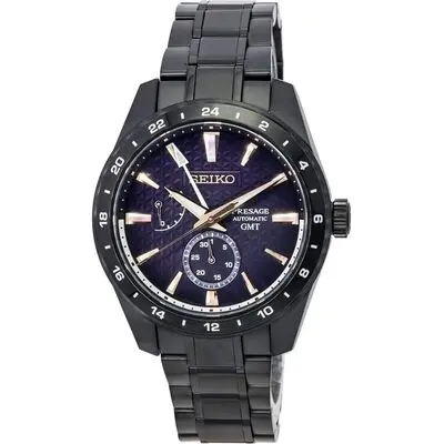 Seiko Presage Akebono Sharp Edged Series GMT Limited Edition Blue Dial Automatic SPB361J1 100M Men's Watch