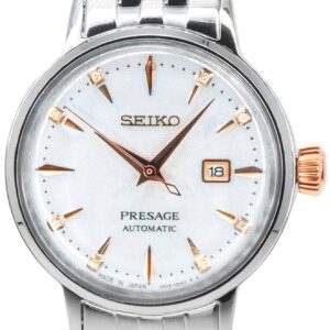 Seiko Presage Cocktail Time Clover Club Diamond Accents White Dial Automatic SRE009J1 Women's Watch