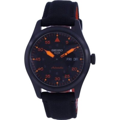 Seiko 5 Sports Flieger Nylon Black Dial Automatic SRPH33K1 100M Men's Watch