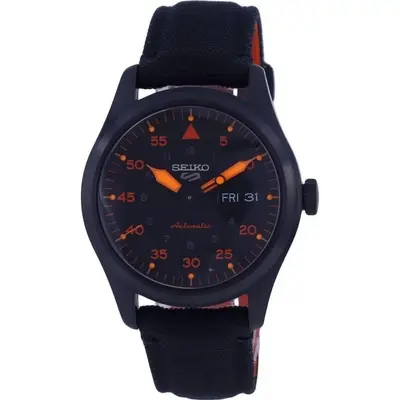 Seiko 5 Sports Flieger Nylon Black Dial Automatic SRPH33K1 100M Men's Watch