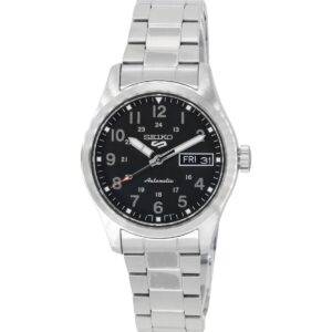Seiko 5 Sports In The Metal Midfield Black Dial Automatic SRPJ81K1 100M Men's Watch