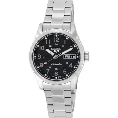 Seiko 5 Sports In The Metal Midfield Black Dial Automatic SRPJ81K1 100M Men's Watch