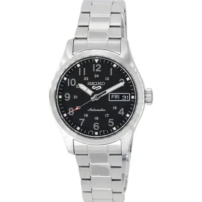 Seiko 5 Sports In The Metal Midfield Black Dial Automatic SRPJ81K1 100M Men's Watch