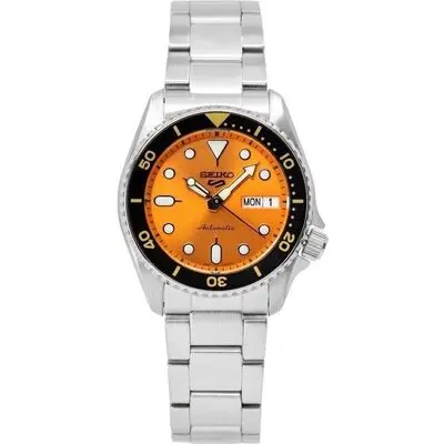 Seiko 5 Sports SKX Style Midi Orange Dial Automatic SRPK35K1 100M Men's Watch