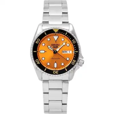 Seiko 5 Sports SKX Style Midi Orange Dial Automatic SRPK35K1 100M Men's Watch