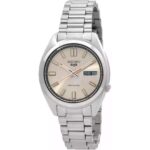 Seiko 5 Sports SNXS Series Stainless Steel Beige Dial Automatic SRPK91K1 100M Men's watch