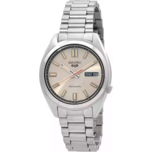 Seiko 5 Sports SNXS Series Stainless Steel Beige Dial Automatic SRPK91K1 100M Men's watch