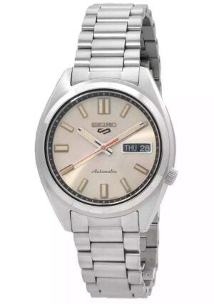 Seiko 5 Sports SNXS Series Stainless Steel Beige Dial Automatic SRPK91K1 100M Men's watch