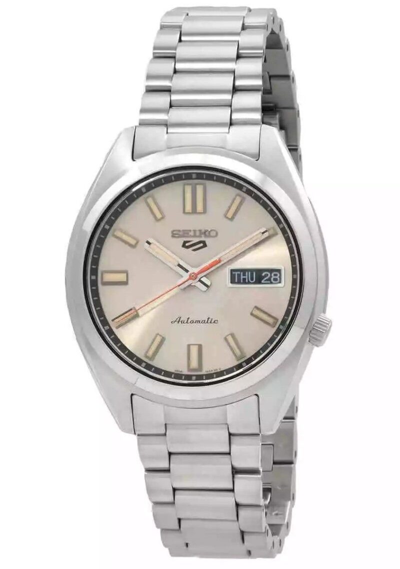 Seiko 5 Sports SNXS Series Stainless Steel Beige Dial Automatic SRPK91K1 100M Men's watch
