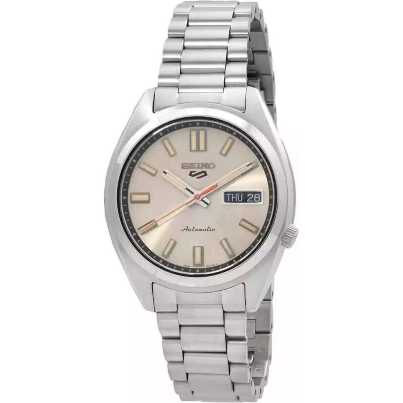 Seiko 5 Sports SNXS Series Stainless Steel Beige Dial Automatic SRPK91K1 100M Men's watch