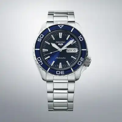 Seiko 5 Sports SKX Series Stainless Steel Blue Sunray Dial Automatic SRPK97K1 100M Men’s watch - SRPK97K1