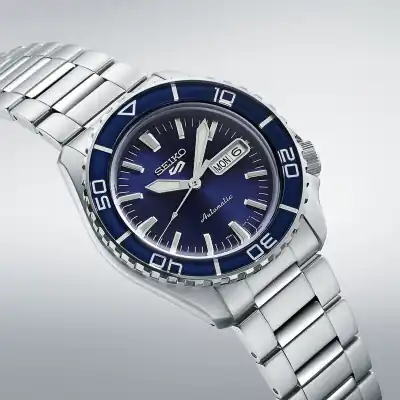 Seiko 5 Sports SKX Series Stainless Steel Blue Sunray Dial Automatic SRPK97K1 100M Men’s watch - SRPK97K1