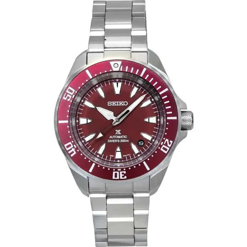 Seiko Prospex Sea Samurai Shog-urai Stainless Steel Red Dial Automatic Diver's SRPL11K1 200M Men's Watch