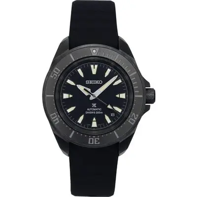 Seiko Prospex Sea Samurai Shog-urai Silicone Strap Black Dial Automatic Diver's SRPL15K1 200M Men's Watch