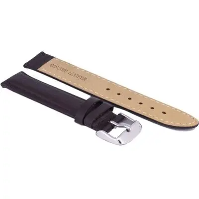 Dark Brown Ratio Brand Leather Watch Strap 18mm