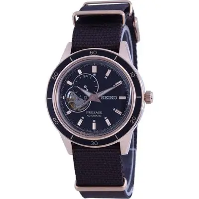 Seiko Presage Style 60's Open Heart Black Dial Automatic SSA426 SSA426J1 SSA426J Men's Watch
