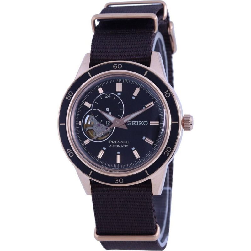 Seiko Presage Style 60's Open Heart Black Dial Automatic SSA426 SSA426J1 SSA426J Men's Watch
