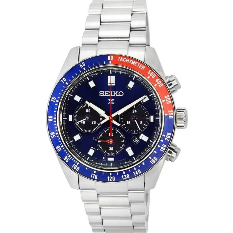 Seiko Prospex Speedtimer Go Large Solar Chronograph Blue Dial SSC913 SSC913P1 SSC913P 100M Men's Watch