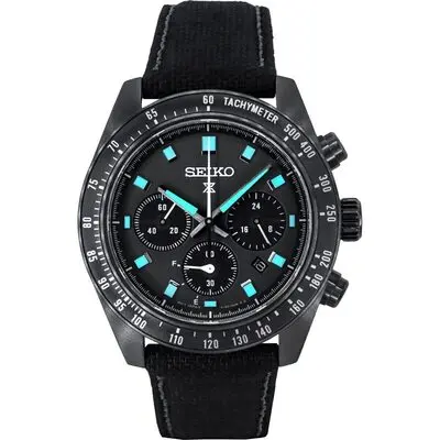 Seiko Prospex Black Series Night Vision Speedtimer Chronograph Black Dial Solar SSC923P1 100M Men's Watch