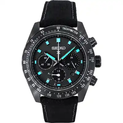 Seiko Prospex Black Series Night Vision Speedtimer Chronograph Black Dial Solar SSC923P1 100M Men's Watch